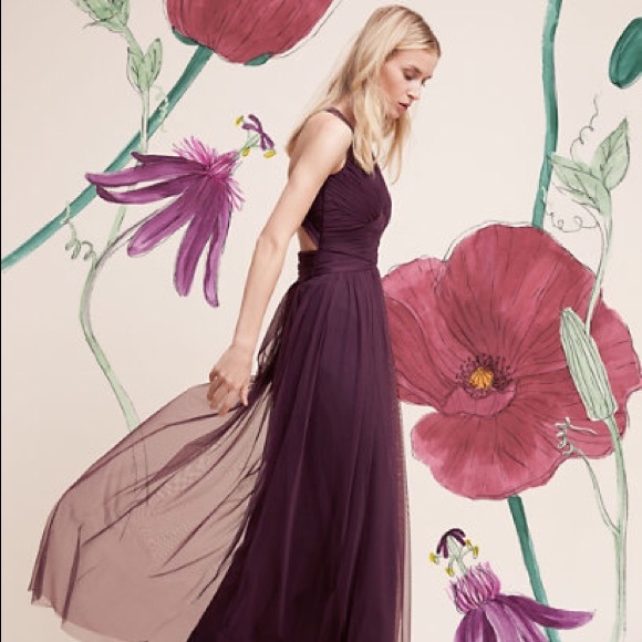 BHLDN Edith Gown in Deep Amethyst - Picture 8 of 8